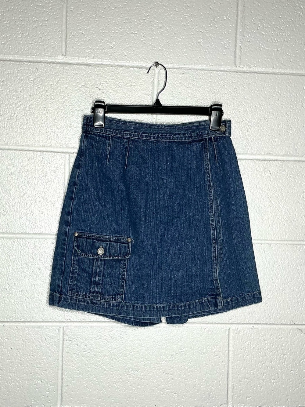 Vintage Bill Blass Dark Blue Denim Mini Skort